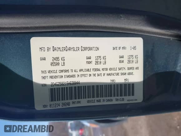 2005 Dodge Magnum R/T with VIN 2D4GZ58215H638044, listed as a IAAI auction lot 41718148 with 116,010 mi miles and . Bid and sale history available at DreamBid. Image 9.