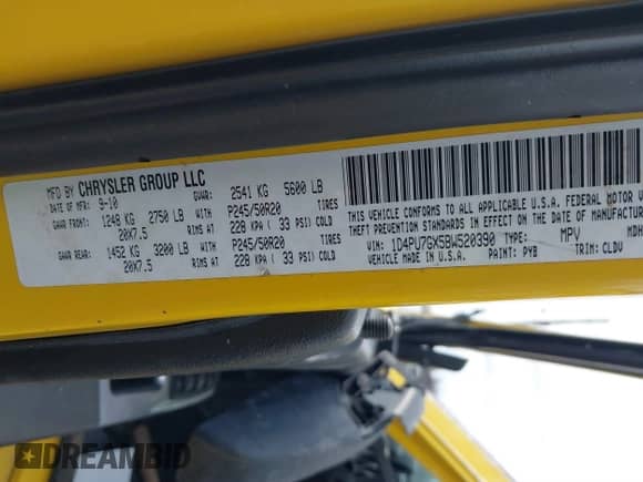 2011 Dodge Nitro Shock с VIN 1D4PU7GX5BW520390, выставлен на аукционе IAAI как лот 41623577 с пробегом 114 861 миль миль и . История ставок и продаж доступна на DreamBid. Изображение 9.