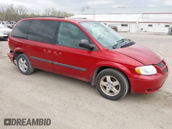 2005 Dodge Caravan SXT with VIN 1D4GP45R15B222828, listed as a IAAI auction lot 42045557 with 98,059 mi miles and . Bid and sale history available at DreamBid. Image 1.