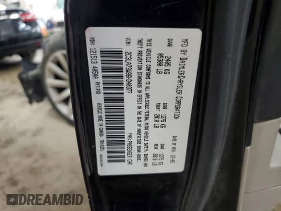 2006 Chrysler 300 C SRT-8 z VIN 2C3LA73W86H340377, wystawiony jako Copart lot #68520435 z przebiegiem 97 573 mil mil oraz Szkoda całkowita • Salvage title. Historia ofert i sprzedaży dostępna na DreamBid. Obrazek 12.