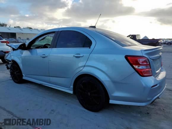 2018 Chevrolet Sonic LT with VIN 1G1JD5SB4J4133870, listed as a Copart auction lot 81517855 with 76,327 mi miles and Salvage title. Bid and sale history available at DreamBid. Image 2.