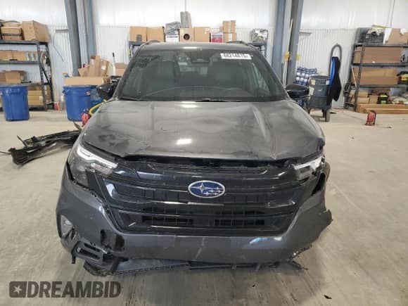 2025 Subaru Forester with VIN JF2SLDFC7SH482917, listed as a Copart auction lot 66214815 with 14,621 mi miles and Salvage title. Bid and sale history available at DreamBid. Image 5.