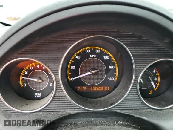 2009 Saturn Aura XE with VIN 1G8ZS57B69F114871, listed as a Copart auction lot 81763035 with 107,658 mi miles and Salvage title. Bid and sale history available at DreamBid. Image 9.