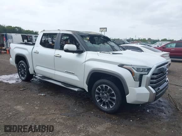 2023 Toyota Tundra Limited Hybrid z VIN 5TFJC5DB4PX035193, wystawiony jako IAAI lot #42884646 z przebiegiem Nie podano mil oraz . Historia ofert i sprzedaży dostępna na DreamBid. Obrazek 1.