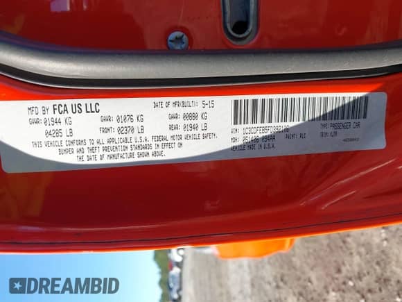 2015 Dodge Dart GT with VIN 1C3CDFEB5FD392106, listed as a IAAI auction lot 43453852 with 91,332 mi miles and . Bid and sale history available at DreamBid. Image 9.