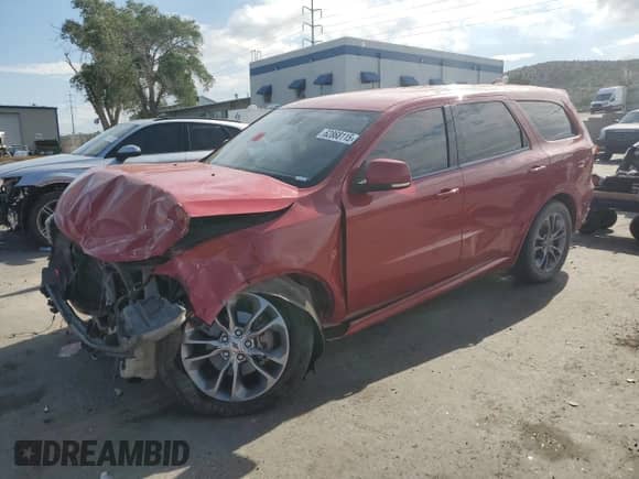 2020 Dodge Durango GT Plus with VIN 1C4RDJDGXLC285916, listed as a Copart auction lot 62868115 with 167,500 mi miles and Salvage title. Bid and sale history available at DreamBid. Image 1.