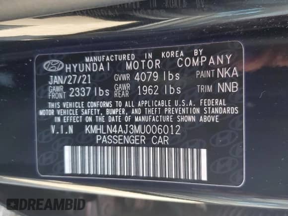 2021 Hyundai Elantra Limited с VIN KMHLN4AJ3MU006012, выставлен на аукционе Copart как лот 66465565 с пробегом 101 778 миль миль и Списание • Salvage title. История ставок и продаж доступна на DreamBid. Изображение 13.