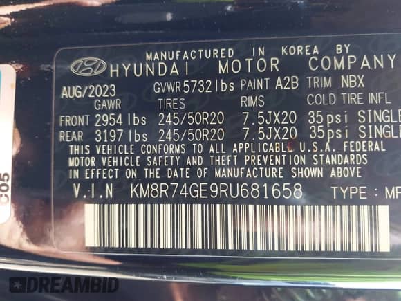 2024 Hyundai Palisade Calligraphy z VIN KM8R74GE9RU681658, wystawiony jako IAAI lot #43103775 z przebiegiem 44 628 mil mil oraz . Historia ofert i sprzedaży dostępna na DreamBid. Obrazek 9.
