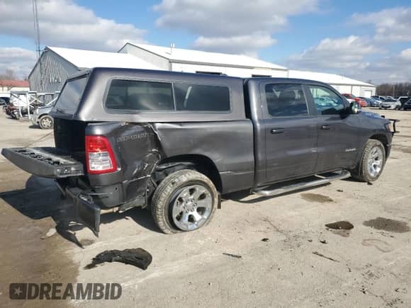 2020 Ram 1500 Big Horn with VIN 1C6SRFMT8LN329307, listed as a Copart auction lot 47875235 with 46,164 mi miles and Salvage title. Bid and sale history available at DreamBid. Image 3.