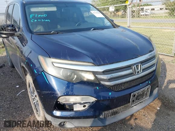 2016 Honda Pilot EX-L z VIN 5FNYF5H83GB009716, wystawiony jako IAAI lot #42342989 z przebiegiem 141 183 mil mil oraz . Historia ofert i sprzedaży dostępna na DreamBid. Obrazek 1.