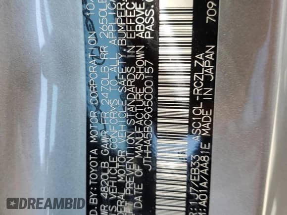 2016 Lexus RC 200t F Sport с VIN JTHHA5BC9G5000157, выставлен на аукционе Copart как лот 63453685 с пробегом 77 716 миль миль и Списание • Salvage title. История ставок и продаж доступна на DreamBid. Изображение 12.