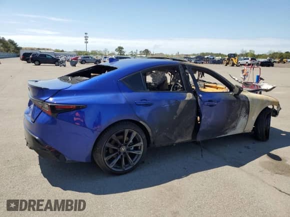 2024 Lexus IS 350 F Sport z VIN JTHBZ1E21R5037572, wystawiony jako Copart lot #56075055 z przebiegiem Nie podano mil oraz Szkoda całkowita • Salvage title. Historia ofert i sprzedaży dostępna na DreamBid. Obrazek 3.