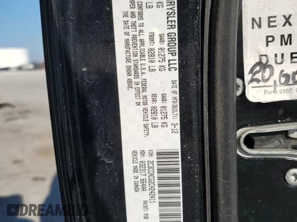 2012 Chrysler 300 Limited z VIN 2C3CCACG2CH242411, wystawiony jako Copart lot #80325775 z przebiegiem 165 492 mil mil oraz Szkoda całkowita • Salvage title. Historia ofert i sprzedaży dostępna na DreamBid. Obrazek 13.