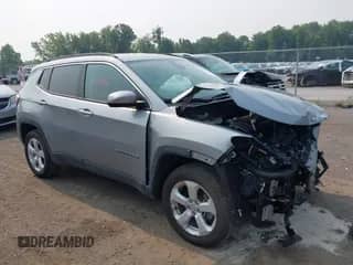 2021 Jeep Compass Latitude with VIN 3C4NJDBB3MT559138, listed as a IAAI auction lot 42901302 with 18,062 mi miles and . Bid and sale history available at DreamBid. Image 1.