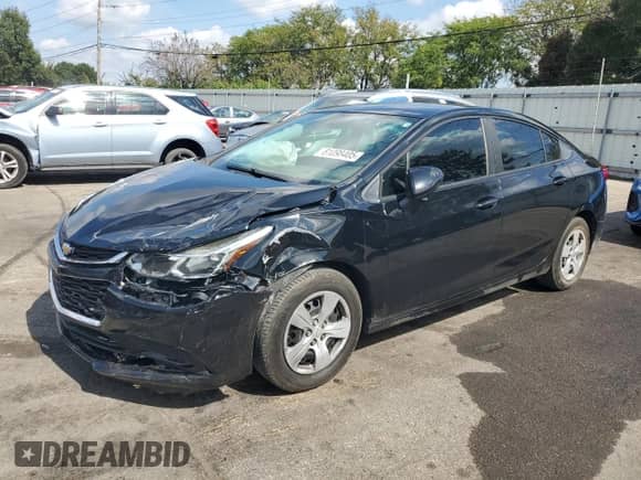 2017 Chevrolet Cruze LS with VIN 1G1BC5SM8H7146686, listed as a Copart auction lot 81098405 with 108,675 mi miles and Salvage title. Bid and sale history available at DreamBid. Image 1.