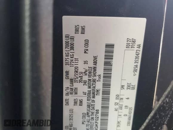 2016 Ford F-150 XLT z VIN 1FTEW1EF4GKF02788, wystawiony jako Copart lot #80157905 z przebiegiem Nie podano mil oraz Szkoda całkowita • Salvage title. Historia ofert i sprzedaży dostępna na DreamBid. Obrazek 12.