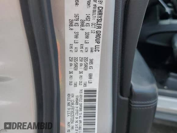 2013 Jeep Grand Cherokee Limited с VIN 1C4RJFBT0DC573354, выставлен на аукционе Copart как лот 64369935 с пробегом 166 333 миль миль и Списание • Salvage title. История ставок и продаж доступна на DreamBid. Изображение 13.