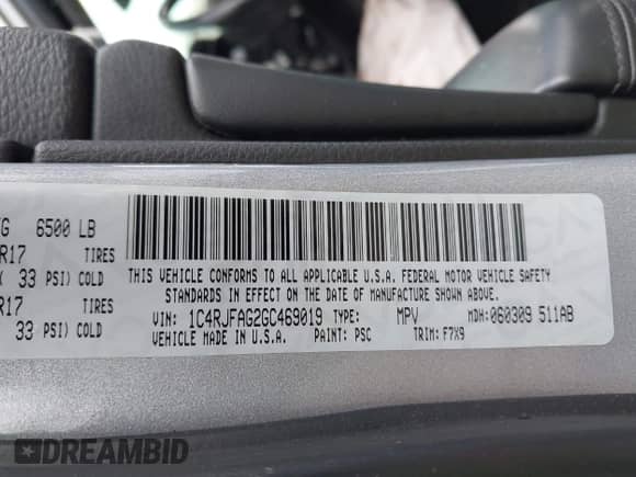 2016 Jeep Grand Cherokee Laredo с VIN 1C4RJFAG2GC469019, выставлен на аукционе IAAI как лот 42896306 с пробегом 224 191 миль миль и . История ставок и продаж доступна на DreamBid. Изображение 9.