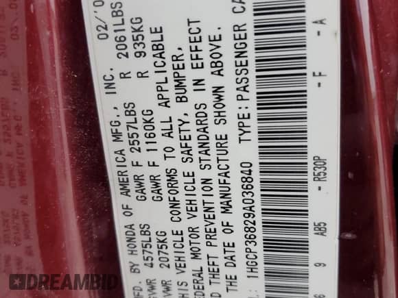 2009 Honda Accord EX-L с VIN 1HGCP36829A036840, выставлен на аукционе Copart как лот 85403115 с пробегом 205 670 миль миль и Чистый • Clean title. История ставок и продаж доступна на DreamBid. Изображение 12.