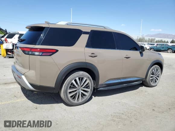 2023 Nissan Pathfinder Platinum with VIN 5N1DR3DH2PC219474, listed as a Copart auction lot 53171215 with 13,316 mi miles and Salvage title. Bid and sale history available at DreamBid. Image 3.
