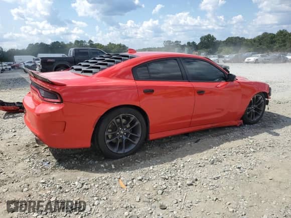 2022 Dodge Charger R/T with VIN 2C3CDXCT7NH189124, listed as a Copart auction lot 80612915 with 54,401 mi miles and Salvage title. Bid and sale history available at DreamBid. Image 3.