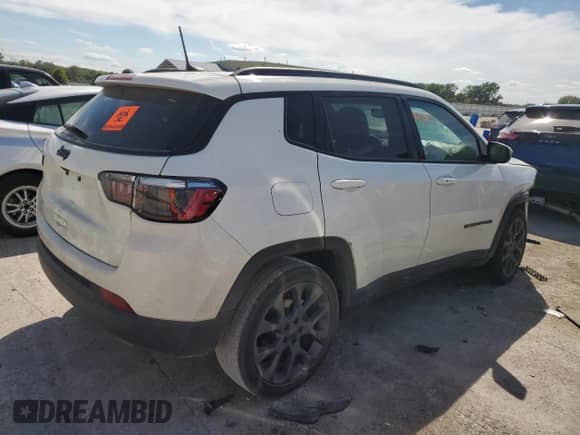 2021 Jeep Compass 80th Anniversary with VIN 3C4NJCEB5MT565089, listed as a Copart auction lot 70815035 with 57,091 mi miles and Salvage title. Bid and sale history available at DreamBid. Image 3.
