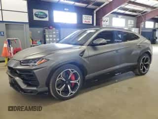 2021 Lamborghini Urus with VIN ZPBUA1ZL4MLA12215, listed as a Copart auction lot 55503385 with 51,846 mi miles and Salvage title. Bid and sale history available at DreamBid. Image 1.