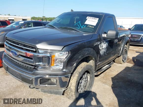 2020 Ford F-150 XL with VIN 1FTMF1E56LKE14743, listed as a IAAI auction lot 43120967 with 54,806 mi miles and . Bid and sale history available at DreamBid. Image 2.