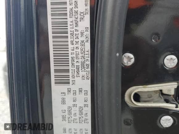 2018 Ram 1500 Big Horn z VIN 1C6RR6LG0JS251834, wystawiony jako Copart lot #48784955 z przebiegiem 83 747 mil mil oraz Szkoda całkowita • Salvage title. Historia ofert i sprzedaży dostępna na DreamBid. Obrazek 12.