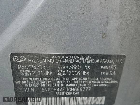 2016 Hyundai Elantra SE with VIN 5NPDH4AE3GH666777, listed as a Copart auction lot 71273345 with 131,549 mi miles and Salvage title. Bid and sale history available at DreamBid. Image 13.