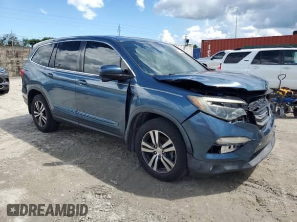 2017 Honda Pilot EX-L with VIN 5FNYF5H53HB040469, listed as a Copart auction lot 80064825 with 71,105 mi miles and Salvage title. Bid and sale history available at DreamBid. Image 4.