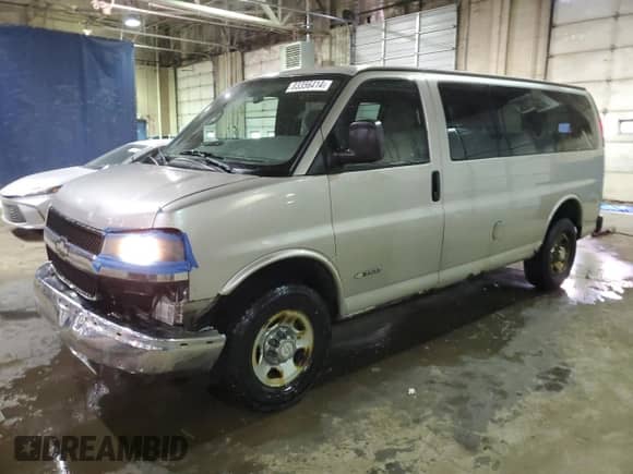 2006 Chevrolet Express Passenger с VIN 1GAHG35U161184548, выставлен на аукционе Copart как лот 83356414 с пробегом 164 196 миль миль и Чистый • Clean title. История ставок и продаж доступна на DreamBid. Изображение 1.