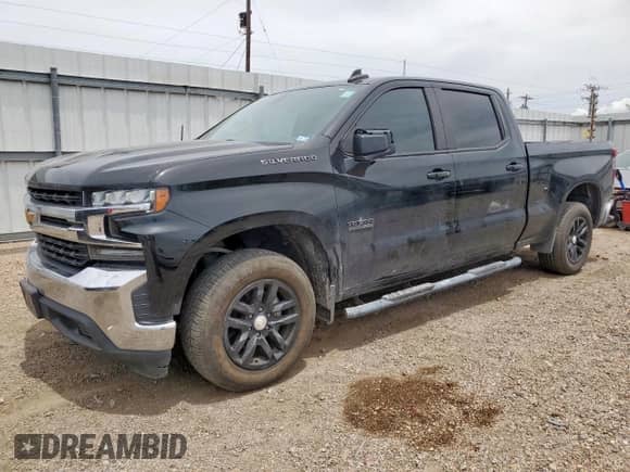 2019 Chevrolet Silverado 1500 LT with VIN 3GCPWCEK3KG162079, listed as a Copart auction lot 61602965 with 107,577 mi miles and Salvage title. Bid and sale history available at DreamBid. Image 1.