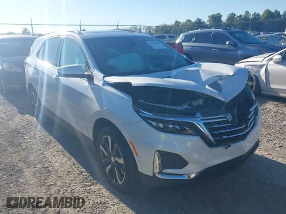 2023 Chevrolet Equinox Premier z VIN 3GNAXXEGXPL137076, wystawiony jako IAAI lot #43440462 z przebiegiem 15 498 mil mil oraz . Historia ofert i sprzedaży dostępna na DreamBid. Obrazek 1.