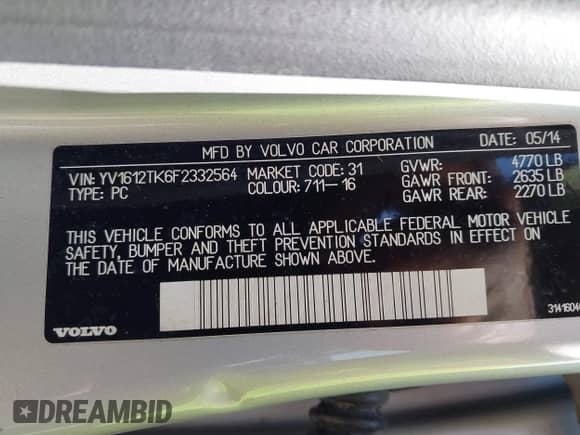 2015 Volvo S60 T5 Premier с VIN YV1612TK6F2332564, выставлен на аукционе IAAI как лот 42739872 с пробегом Не указан миль и . История ставок и продаж доступна на DreamBid. Изображение 9.