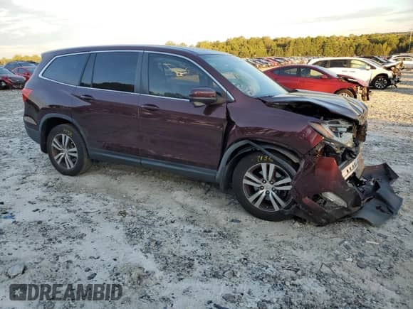 2017 Honda Pilot EX-L with VIN 5FNYF5H50HB007431, listed as a Copart auction lot 84754755 with 86,815 mi miles and Salvage title. Bid and sale history available at DreamBid. Image 4.