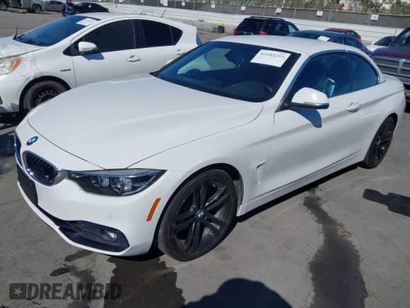2018 BMW 4 Series 430i with VIN WBA4Z1C54JEC59132, listed as a IAAI auction lot 43185293 with 85,054 mi miles and . Bid and sale history available at DreamBid. Image 2.