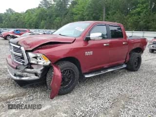 2015 Ram 1500 Big Horn with VIN 1C6RR7LG4FS579352, listed as a Copart auction lot 56386875 with 124,329 mi miles and Salvage title. Bid and sale history available at DreamBid. Image 1.