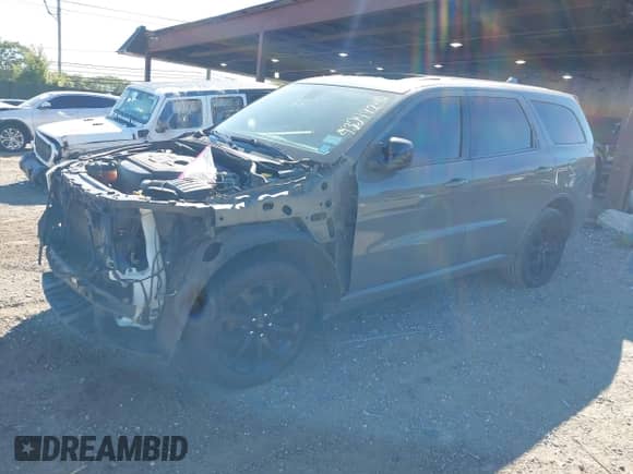 2019 Dodge Durango GT Plus with VIN 1C4RDJDG2KC802222, listed as a IAAI auction lot 43249240 with 106,693 mi miles and . Bid and sale history available at DreamBid. Image 2.