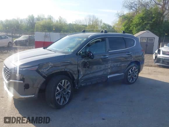 2021 Hyundai Santa Fe Calligraphy with VIN 5NMS5DAL8MH370726, listed as a IAAI auction lot 42099412 with 56,273 mi miles and . Bid and sale history available at DreamBid. Image 6.