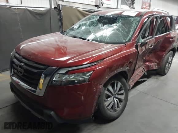 2023 Nissan Pathfinder SL with VIN 5N1DR3CA1PC203710, listed as a IAAI auction lot 42272397 with Not provided miles and . Bid and sale history available at DreamBid. Image 2.