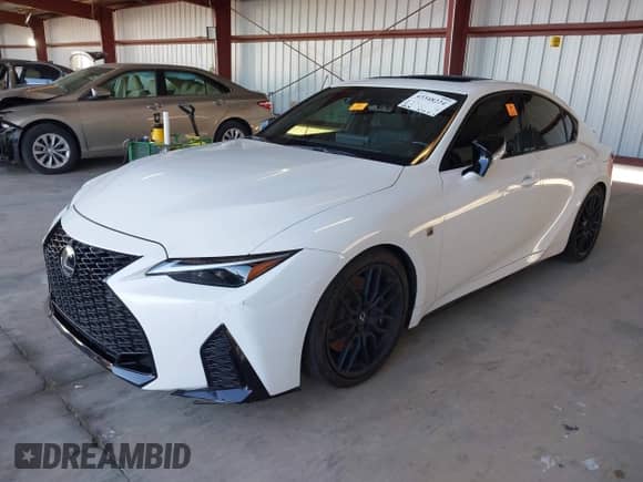 2023 Lexus IS 500 F Sport Performance Premium z VIN JTHAP1D26P5004955, wystawiony jako IAAI lot #43348224 z przebiegiem Nie podano mil oraz . Historia ofert i sprzedaży dostępna na DreamBid. Obrazek 2.