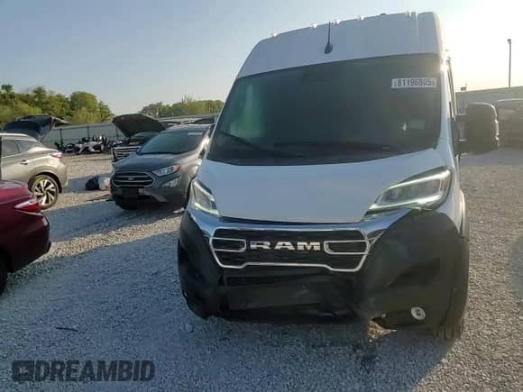 2024 Ram ProMaster Cargo SLT z VIN 3C6MRVJG8RE130829, wystawiony jako Copart lot #81196805 z przebiegiem 3 831 mil mil oraz Szkoda całkowita • Salvage title. Historia ofert i sprzedaży dostępna na DreamBid. Obrazek 14.