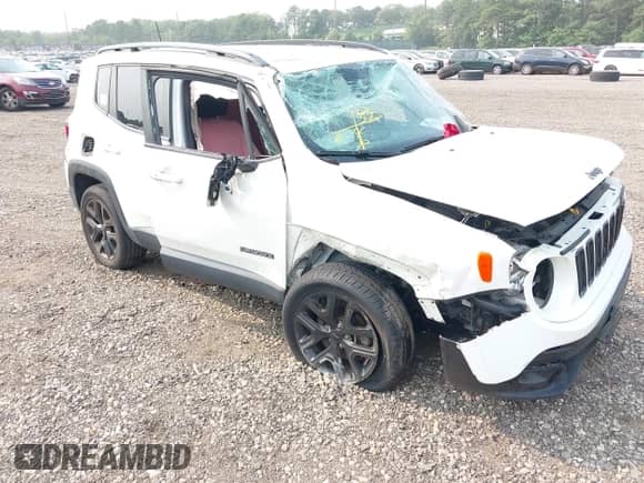 2018 Jeep Renegade Latitude z VIN ZACCJBBB7JPH09508, wystawiony jako IAAI lot #42896543 z przebiegiem 123 776 mil mil oraz . Historia ofert i sprzedaży dostępna na DreamBid. Obrazek 1.