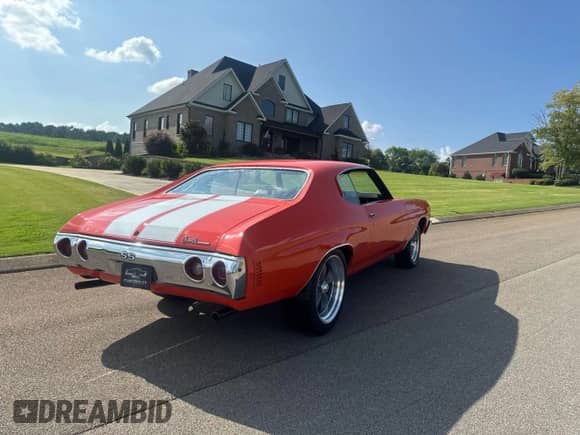 1972 Chevrolet Chevelle z VIN 1D37F2R521424, wystawiony jako Copart lot #68596685 z przebiegiem 19 505 mil mil oraz Czysty tytuł • Clean title. Historia ofert i sprzedaży dostępna na DreamBid. Obrazek 4.