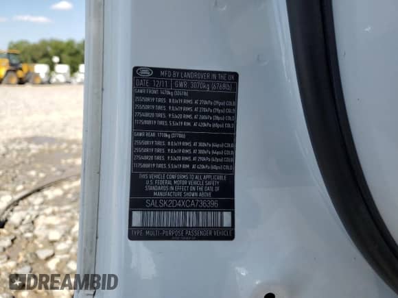 2012 Land Rover Range Rover Sport HSE Lux z VIN SALSK2D4XCA736396, wystawiony jako Copart lot #70546705 z przebiegiem 122 473 mil mil oraz Szkoda całkowita • Salvage title. Historia ofert i sprzedaży dostępna na DreamBid. Obrazek 14.