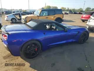 2016 Chevrolet Corvette Z51 2LT z VIN 1G1YK3D75G5116449, wystawiony jako Copart lot #71493324 z przebiegiem 67 486 mil mil oraz Czysty tytuł • Clean title. Historia ofert i sprzedaży dostępna na DreamBid. Obrazek 3.