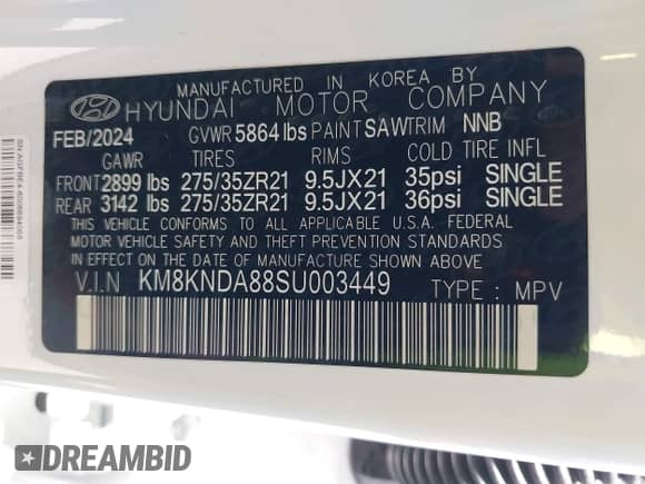 2025 Hyundai Ioniq 5 с VIN KM8KNDA88SU003449, выставлен на аукционе IAAI как лот 42808862 с пробегом 21 332 миль миль и . История ставок и продаж доступна на DreamBid. Изображение 9.
