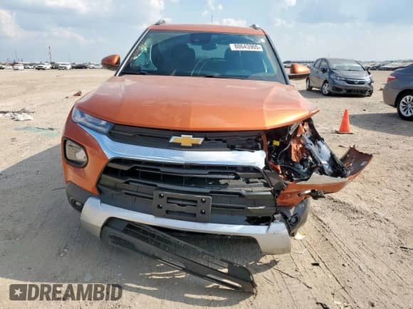 2022 Chevrolet TrailBlazer LT with VIN KL79MPSL2NB017578, listed as a Copart auction lot 80643905 with 16,644 mi miles and Salvage title. Bid and sale history available at DreamBid. Image 5.