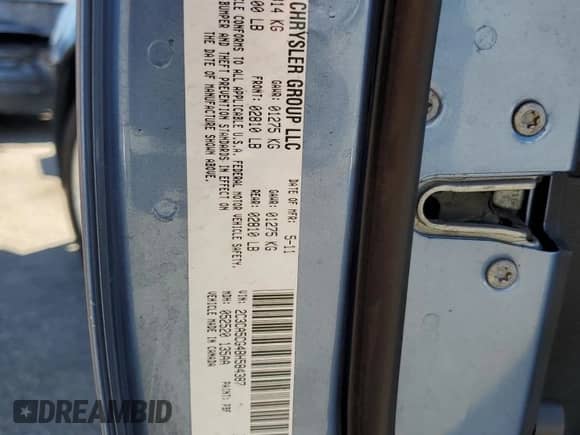 2011 Chrysler 300 Limited с VIN 2C3CA5CG4BH584387, выставлен на аукционе Copart как лот 66158565 с пробегом 160 967 миль миль и Списание • Salvage title. История ставок и продаж доступна на DreamBid. Изображение 12.